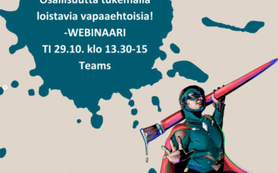 Osallisuutta tukemalla loistavia vapaaehtoisia – webinaari ti 29.10. klo 13.30 – 15.00