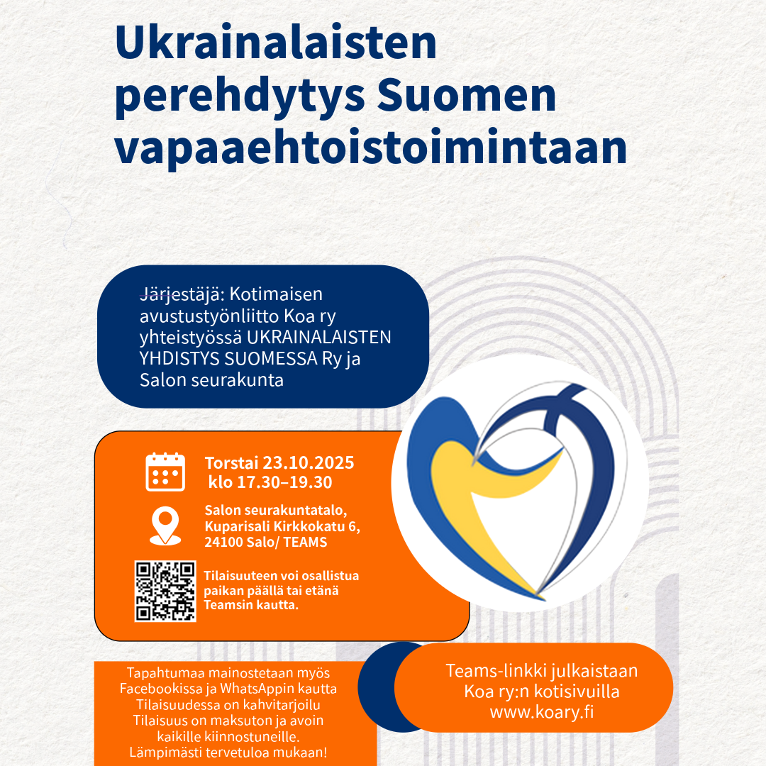 Ukrainalaisten perehdytys Suomen vapaaehtoistoimintaan